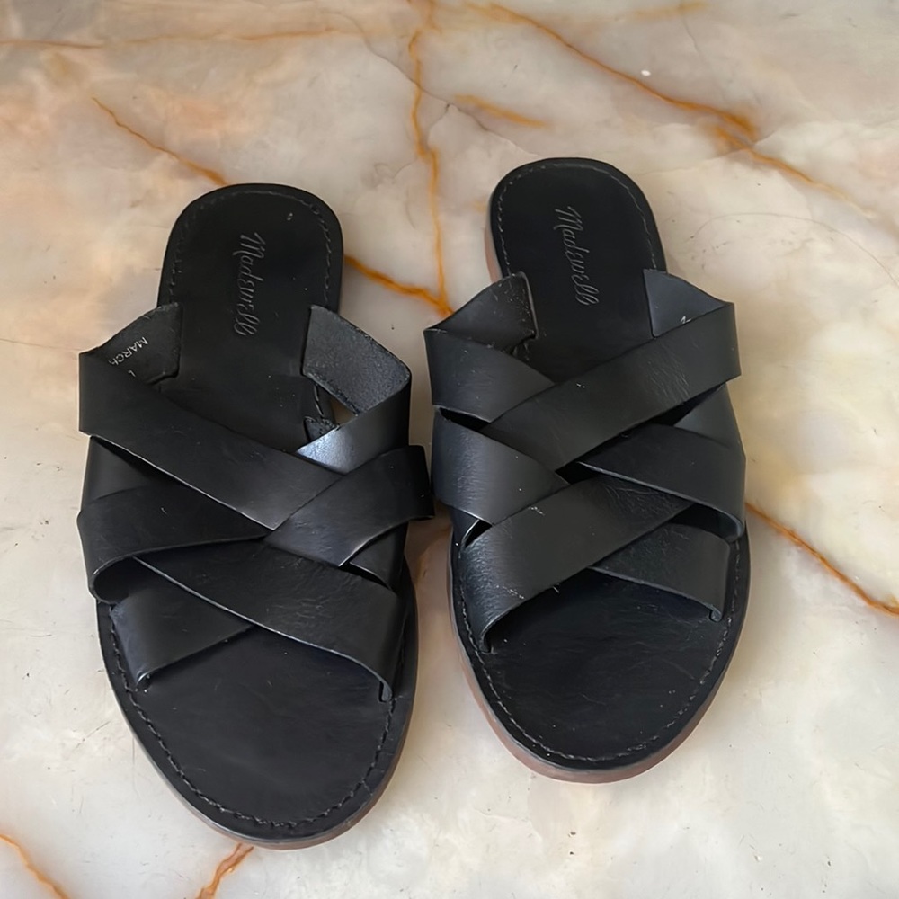 Madewell Size 8 The Boardwalk Woven Slide Sandal